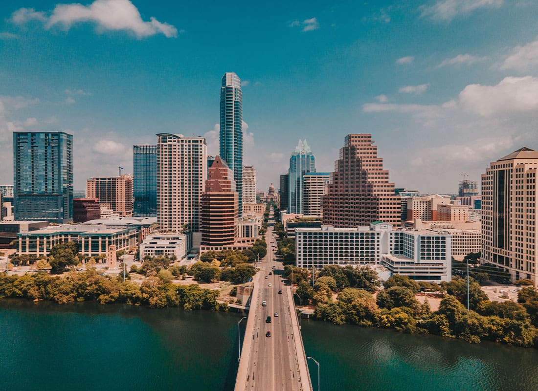 Austin, TX - Texas Capitol in Austin Over Congress Bridge