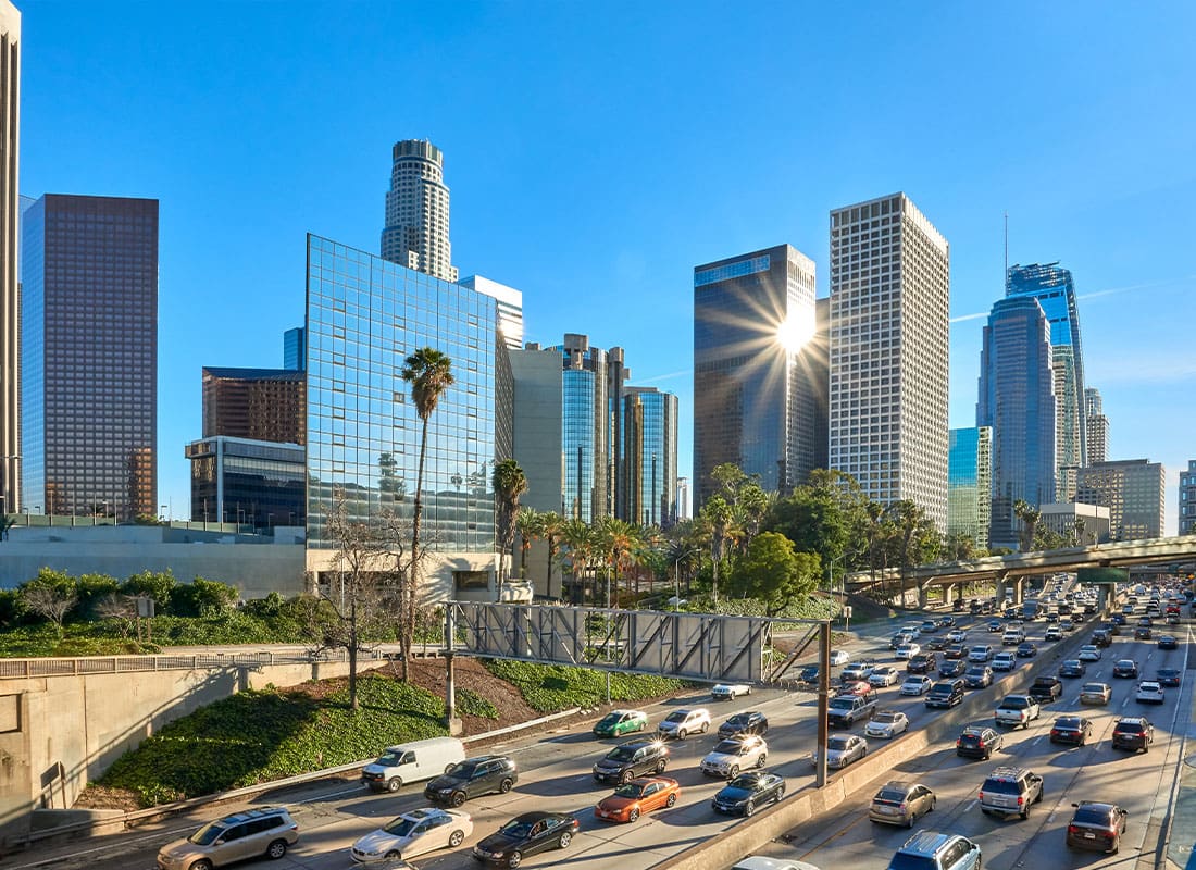 Los Angeles, CA - Los Angeles, California Downtown Cityscape Panorama